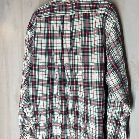 Ralph Lauren plaid long sleeve button front shirt red white blue green, size XL - Picture 9 of 11